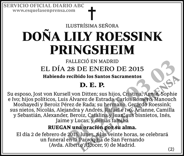 Lily Roessink Pringsheim